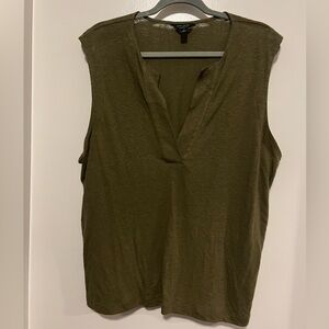 Banana Republic Khaki Sleeveless Blouse